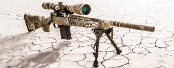 Camouflage gun photography