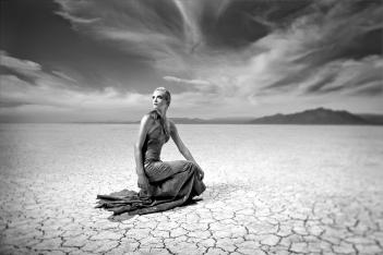Desert model photography