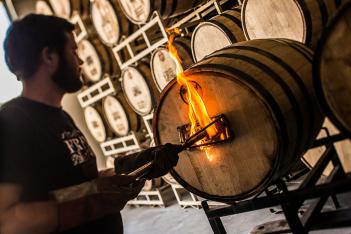 Frey ranch wooden barrel