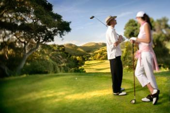 Golf couple photography
