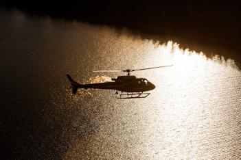Night helicopter photo