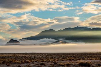 Landscape fog cloud