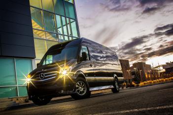 Mercedes sprinter van black photography