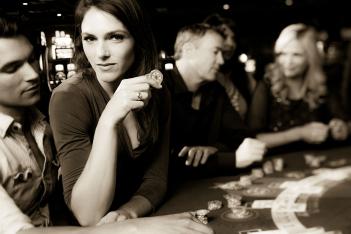 People playing casino