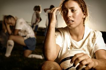 Soccer players portrait