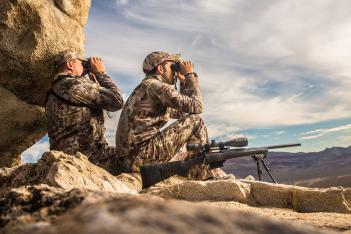 Soldier binoculars photography