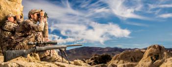 Soldier with binoculars photography