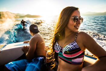 Wake surfing tahoe